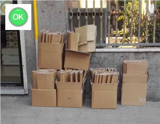 Delivery of paper and cardboard waste